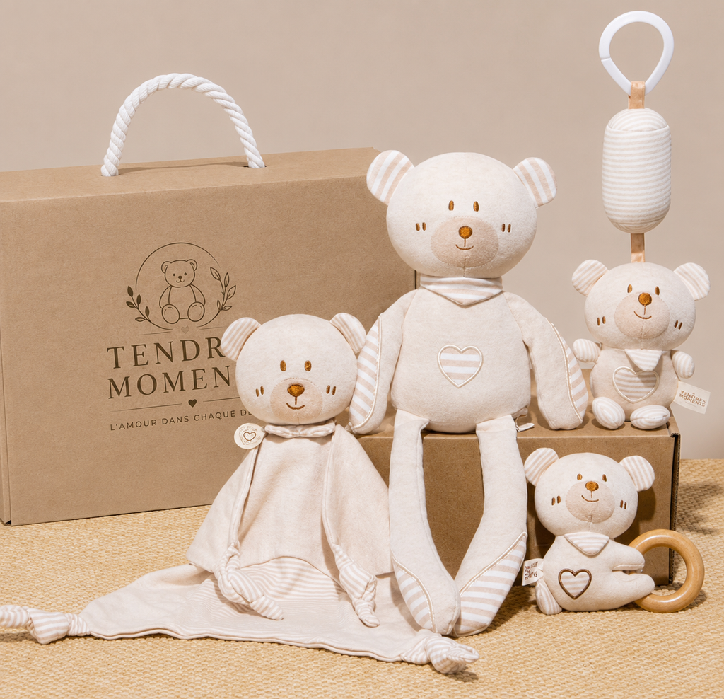 Coffret naissance ourson douceur - 4 pièces