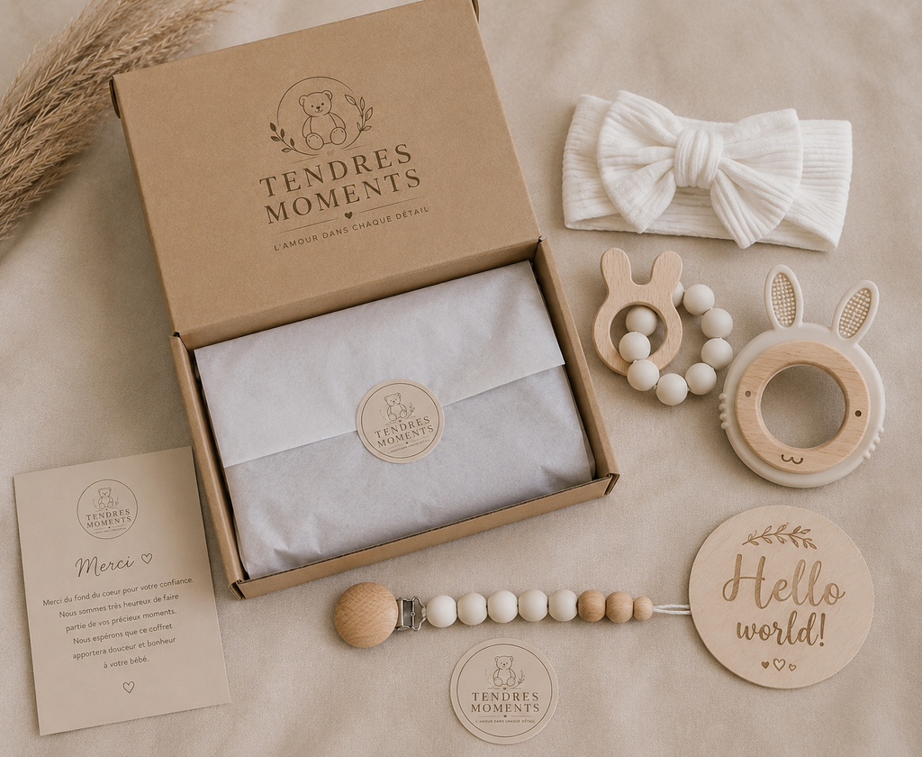 Coffret douceur bébé - Les essentiels des premiers mois.